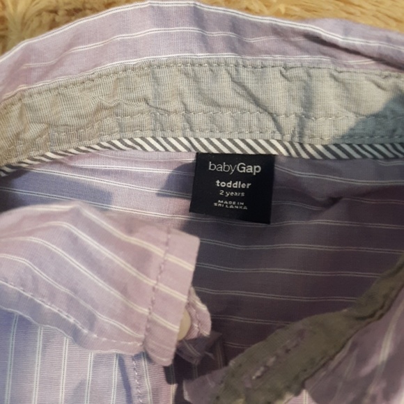 Purple button up polo baby gap shirt - Picture 3 of 4